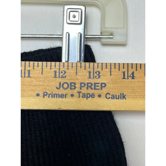 Jeanne Pierre Womens Medium Black Lambswool Blend Mini Skirt Sweater Knit Fabric - Picture 4 of 5